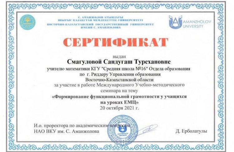Функционалдық сауаттылық бойынша халықаралық семинар. Международный семинар по функциональной грамотности.