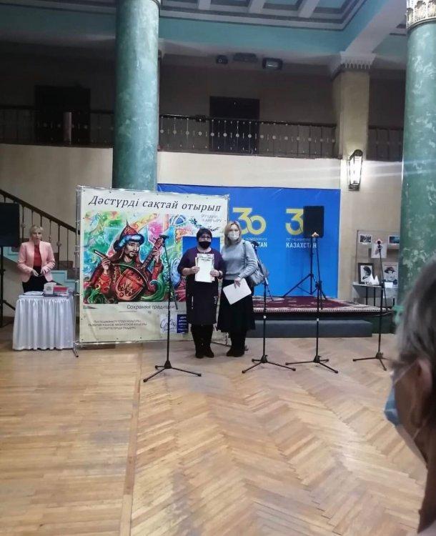 Қалалық "Дәстүрді сақта" сәндік - қолданбалы өнер фестивалінде "Жоғары шеберлік"номинациясының жеңімпаздары.